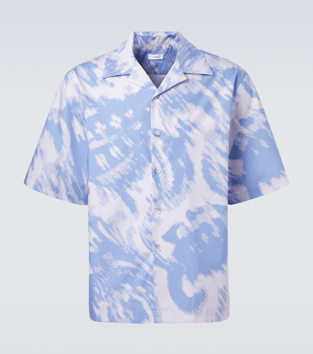 Printed cotton bowling shirt | Commas