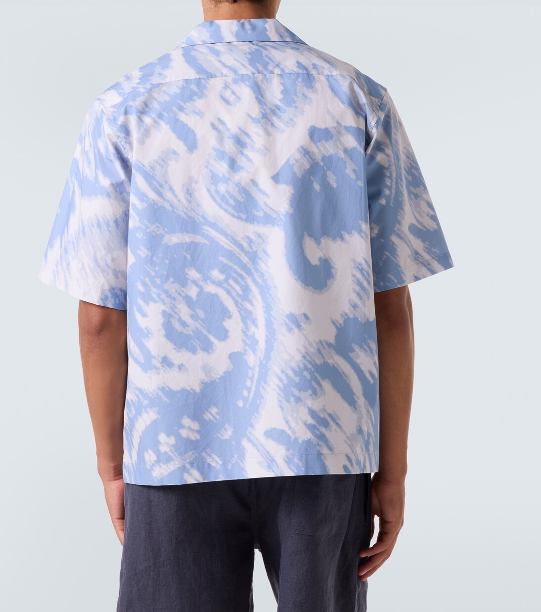 Printed cotton bowling shirt | Commas