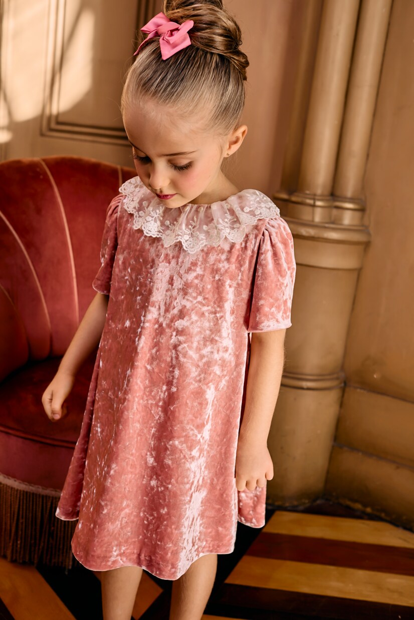 Lace-trimmed tie-dye dress | Patachou