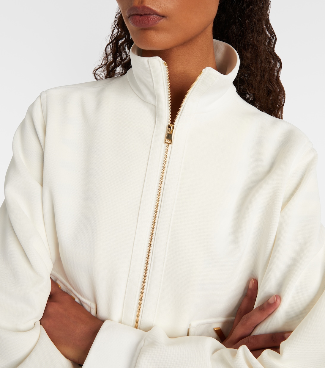 Logo jersey zip-up sweatshirt | Valentino