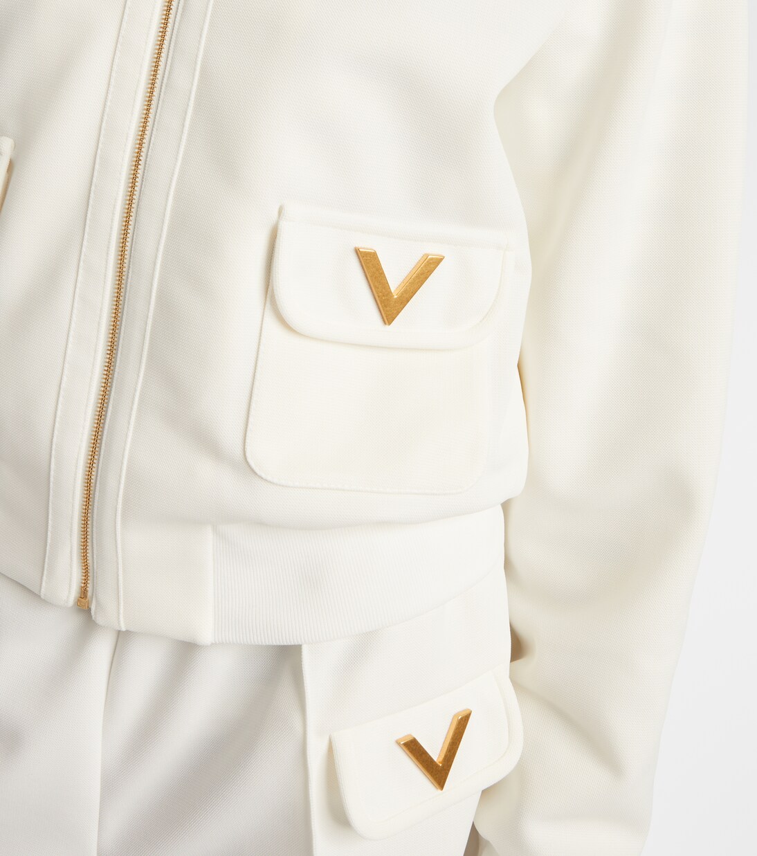 Logo jersey zip-up sweatshirt | Valentino