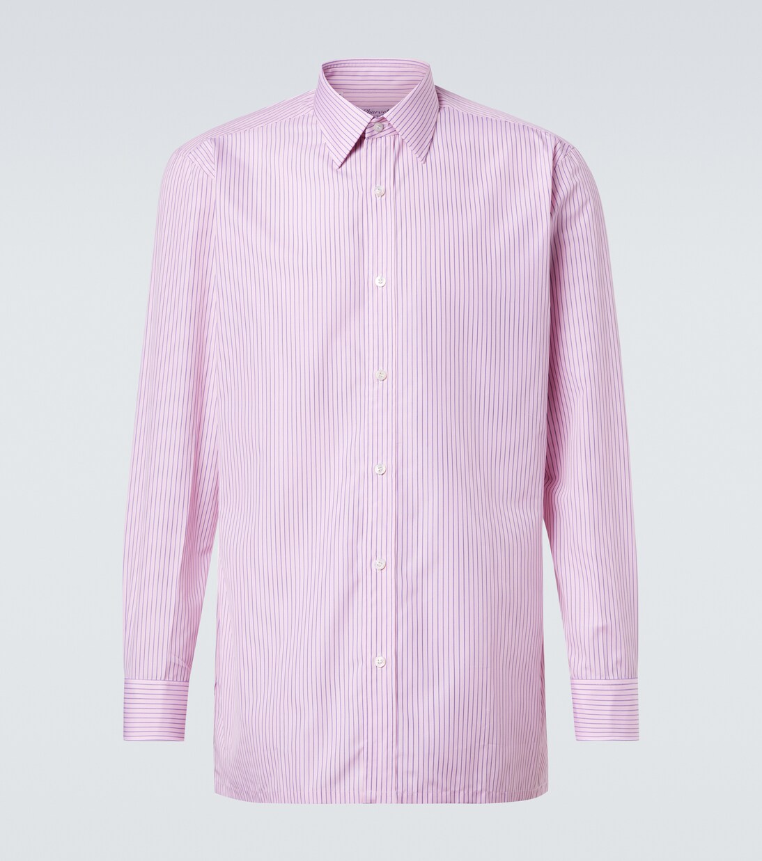 Striped cotton poplin shirt | Charvet