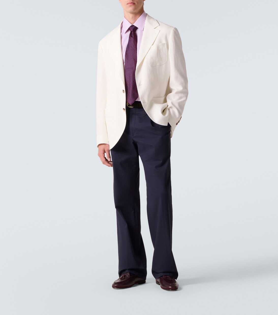 Striped cotton poplin shirt | Charvet