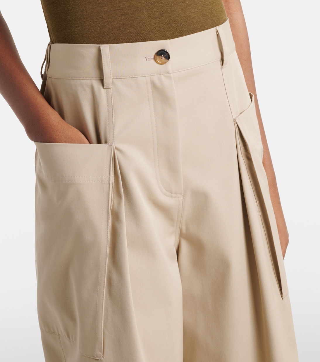 Cropped-Hose aus Baumwolle und Seide | Loewe