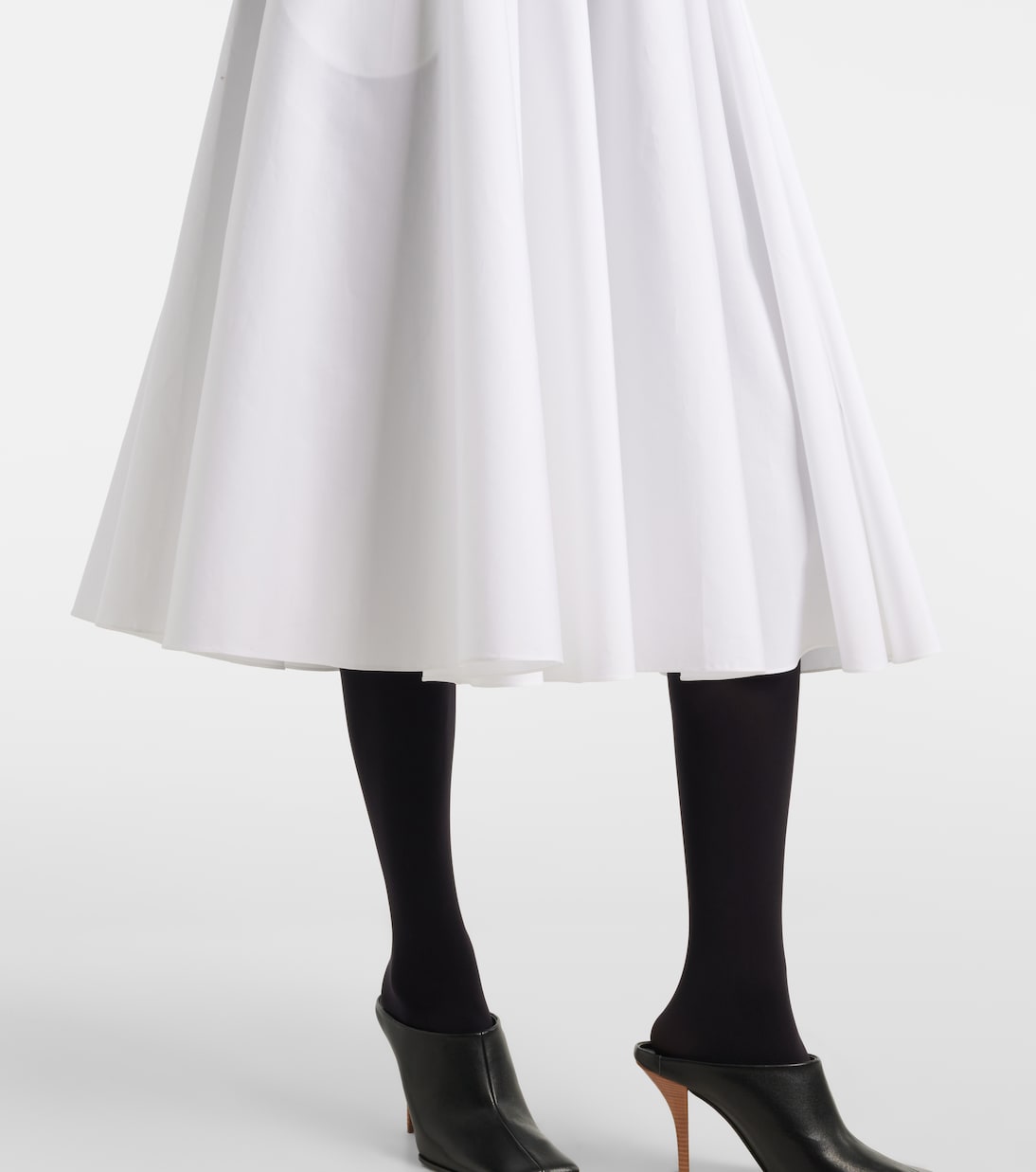 Robe midi à ceinture en coton | Alaïa