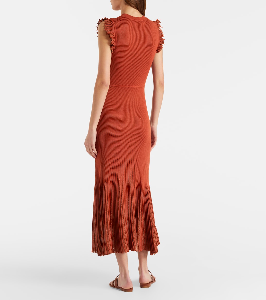 Noelle knitted lamé midi dress | Ulla Johnson
