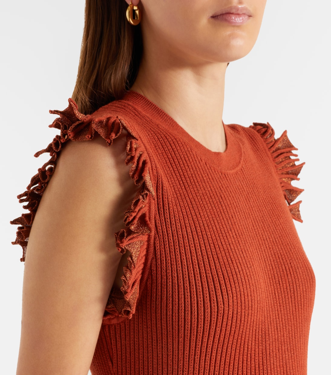 Noelle knitted lamé midi dress | Ulla Johnson