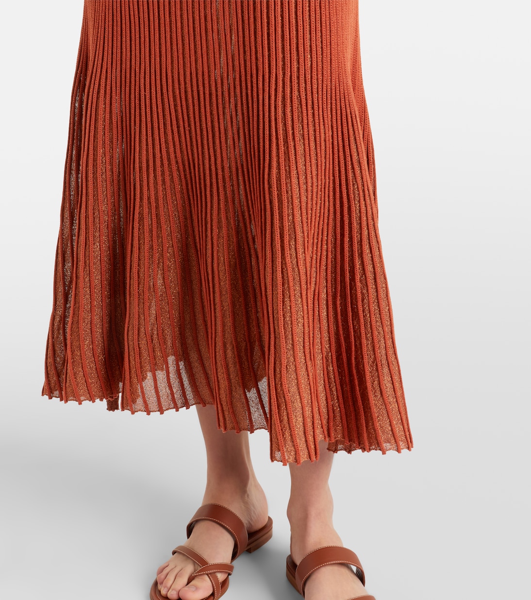 Noelle knitted lamé midi dress | Ulla Johnson