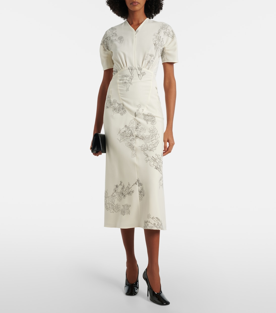 Floral midi dress | Victoria Beckham