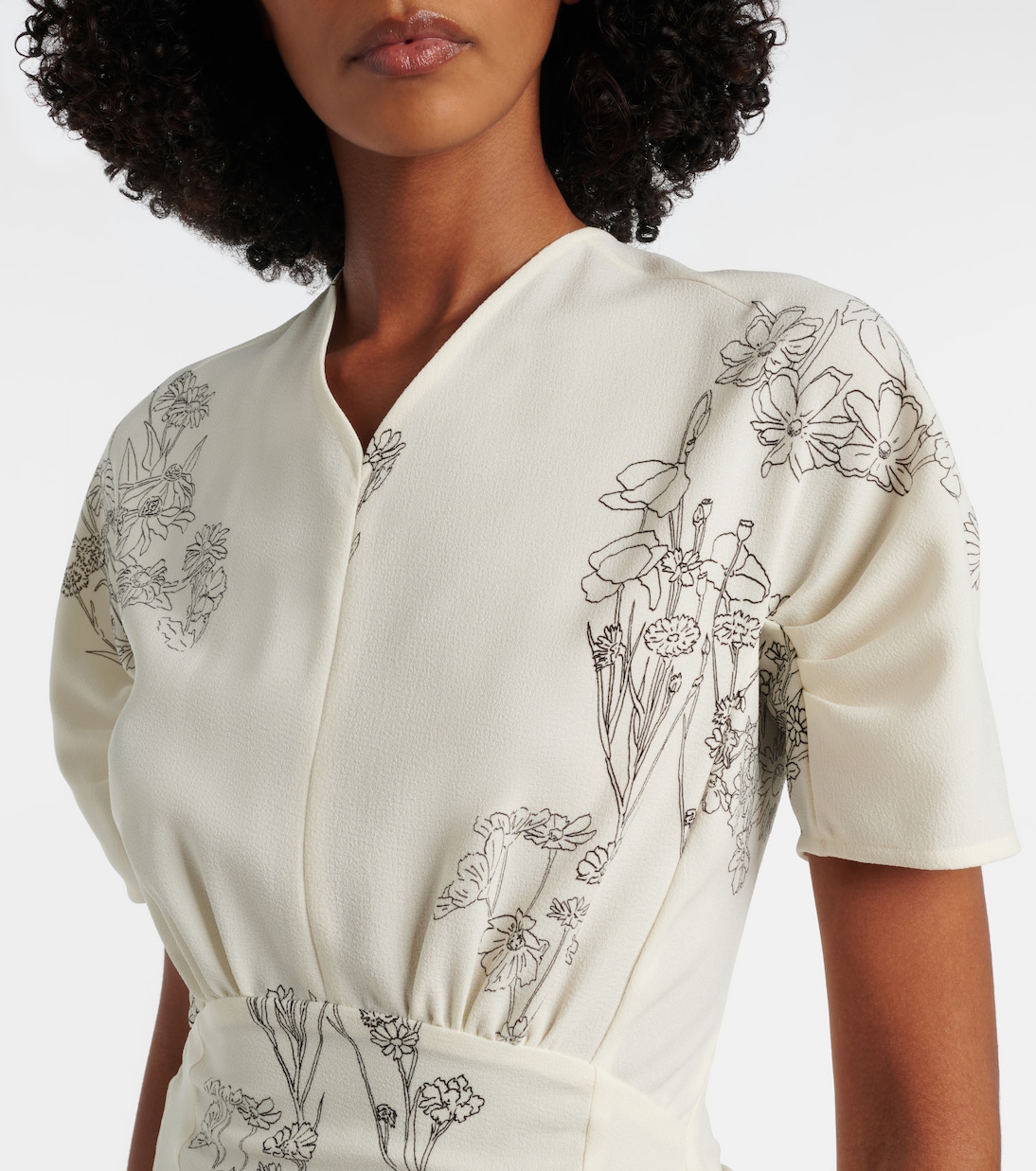 Floral midi dress | Victoria Beckham