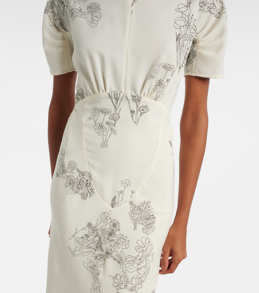 Floral midi dress | Victoria Beckham