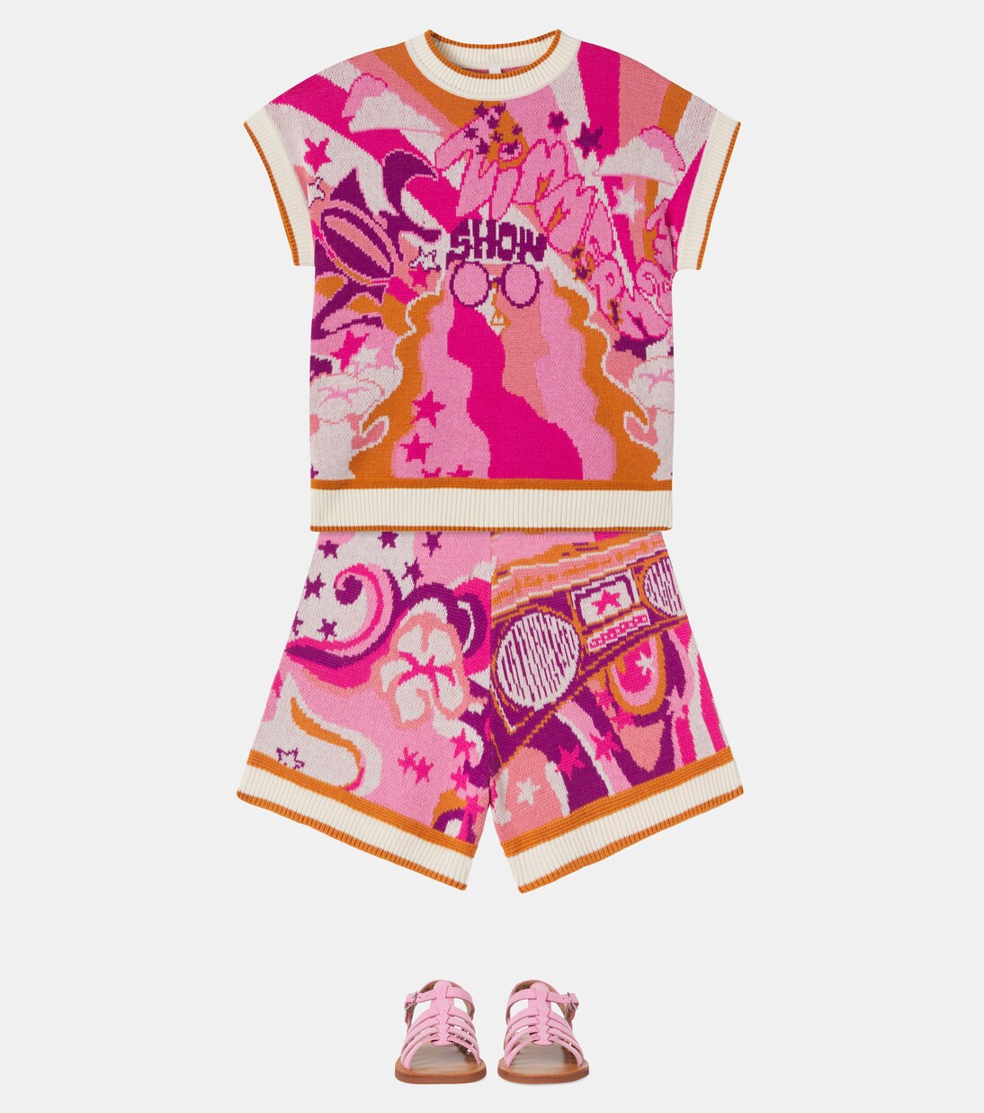 Shorts de algodón estampados | Zimmermann Kids