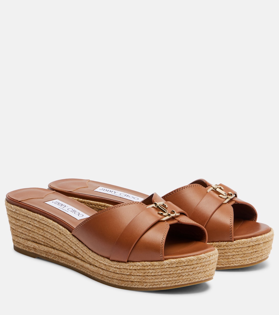 Espadrille-Wedges Leda aus Leder | Jimmy Choo