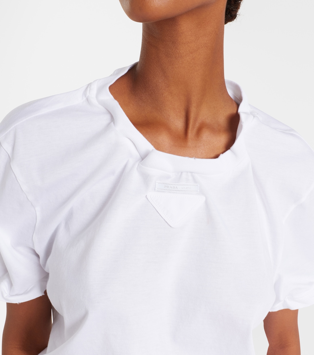 T-Shirt aus Baumwoll-Jersey | Prada