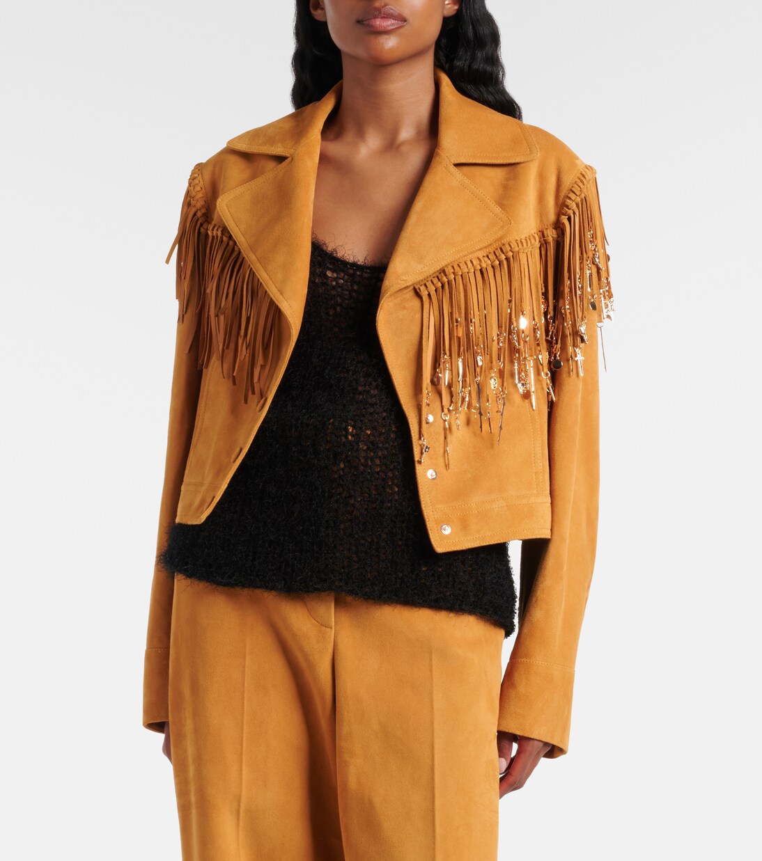 Azra embellished fringed suede jacket | Gabriela Hearst