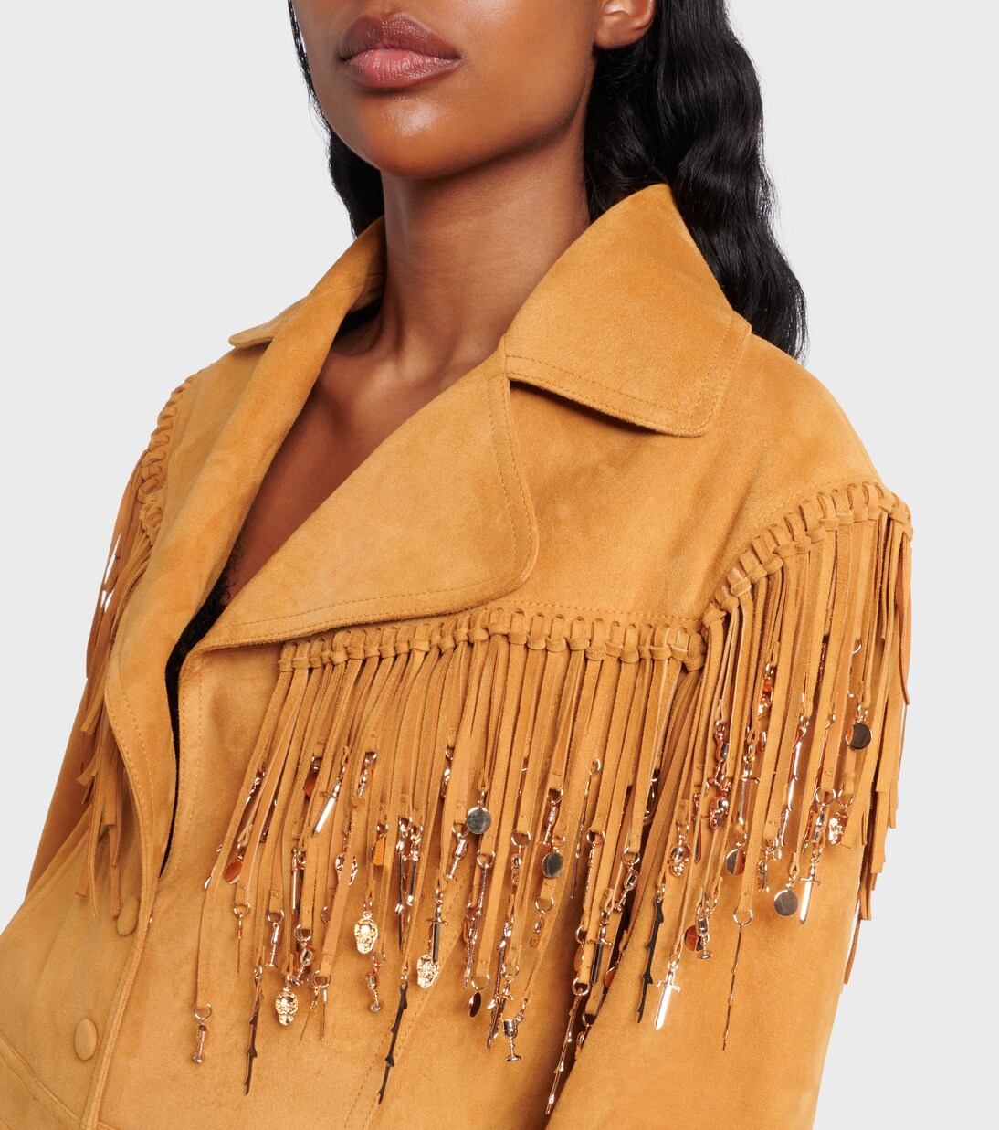 Azra embellished fringed suede jacket | Gabriela Hearst