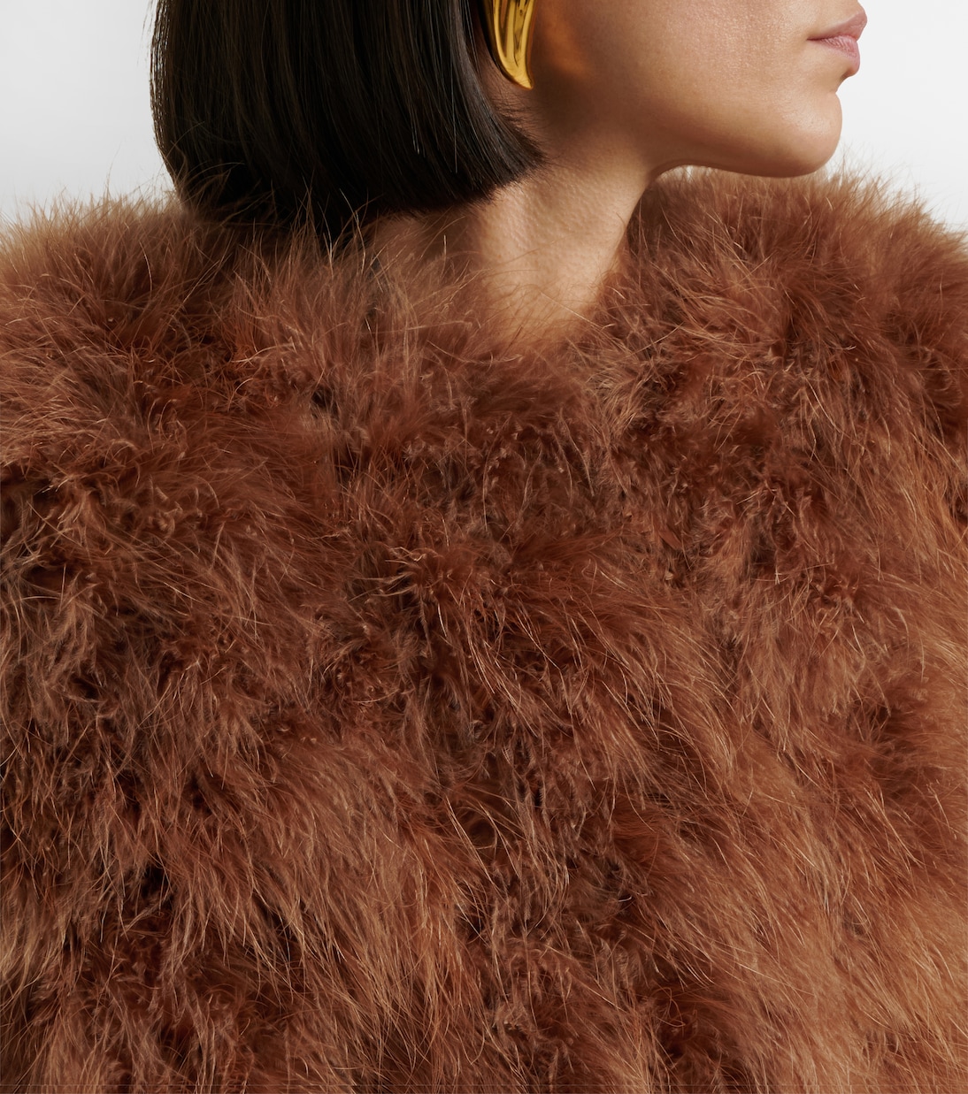 Giacca cropped in piuma | Yves Salomon