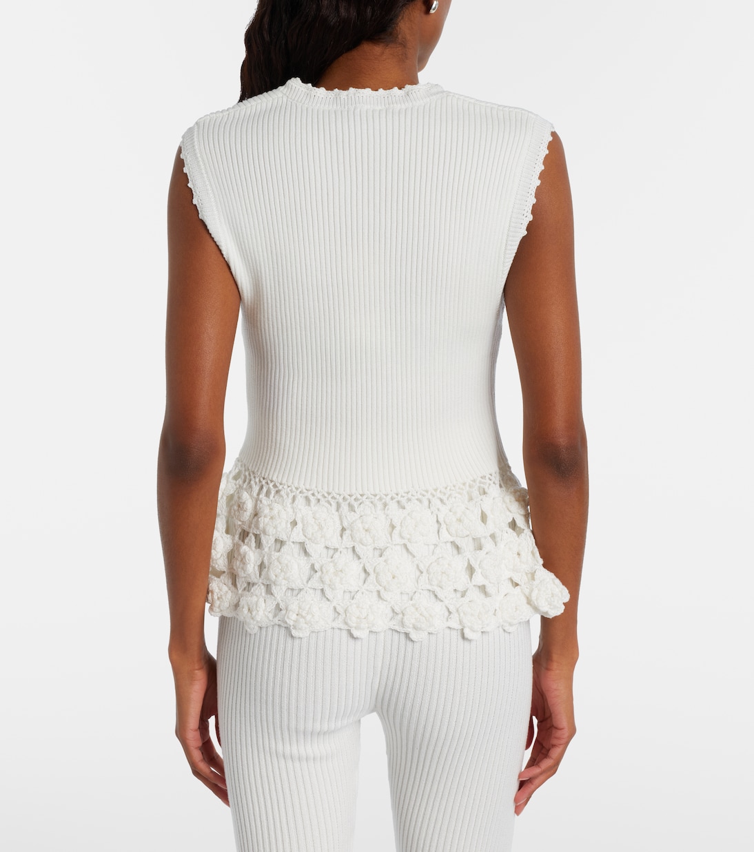 Top en mezcla de algodón con bordado | Ganni