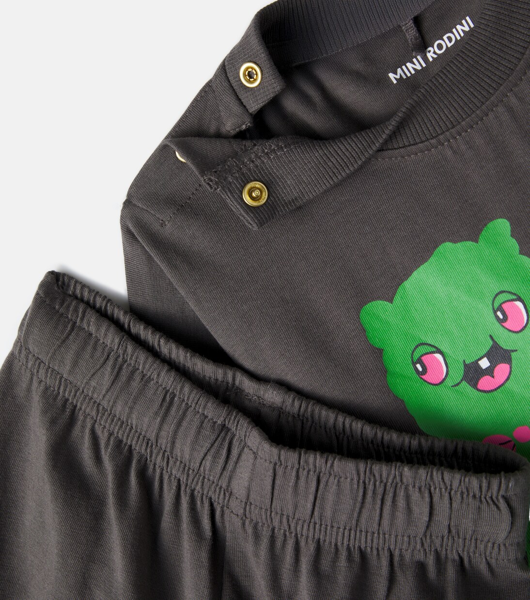 Alien cotton jersey top and sweatpants set | Mini Rodini