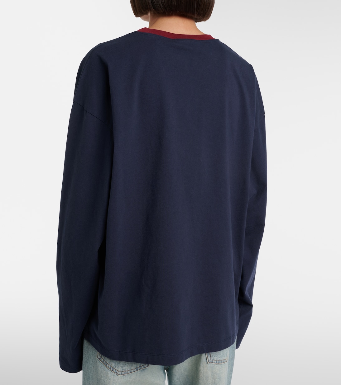 Longsleeve aus Baumwoll-Jersey | Miu Miu