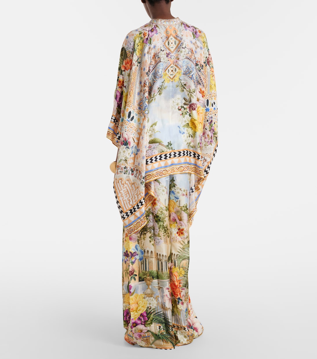 Printed silk wide-leg pants | Camilla