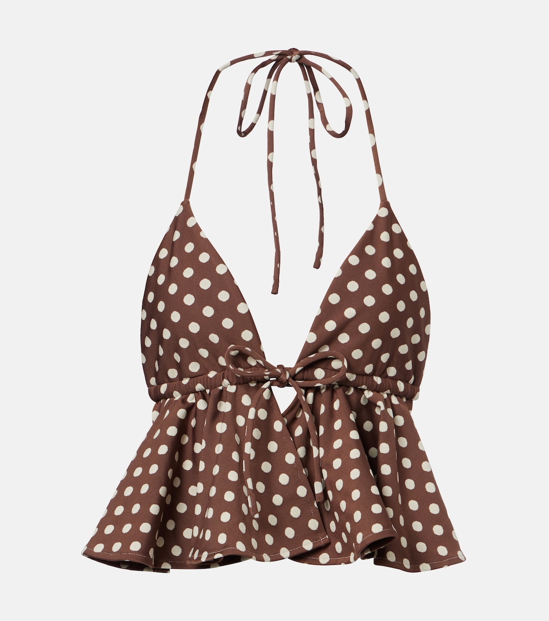 Emma ruffled polka-dot top | Montce