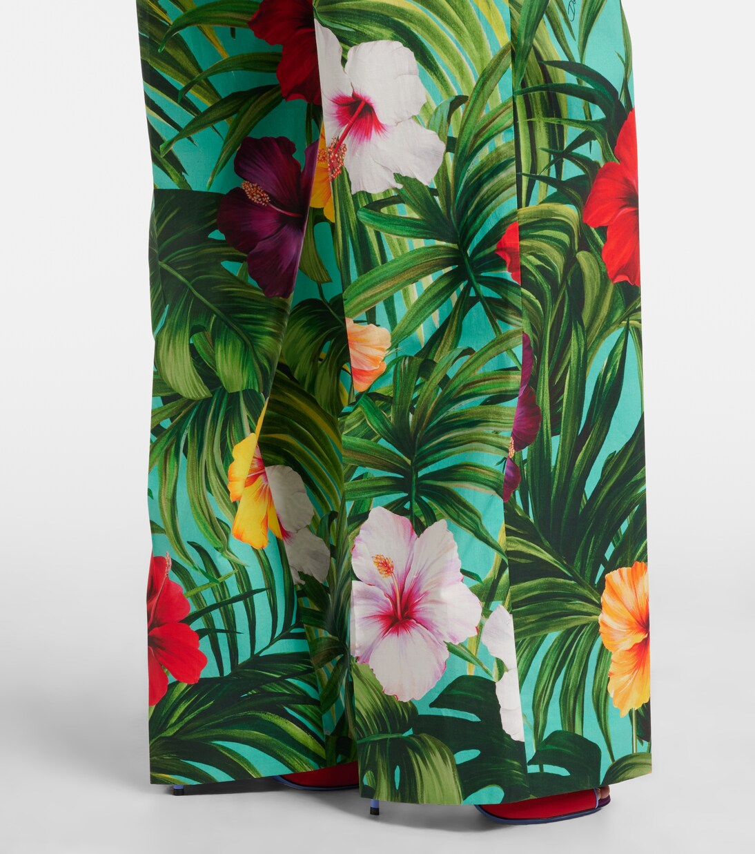 Floral cotton wide-leg pants | Dolce&Gabbana