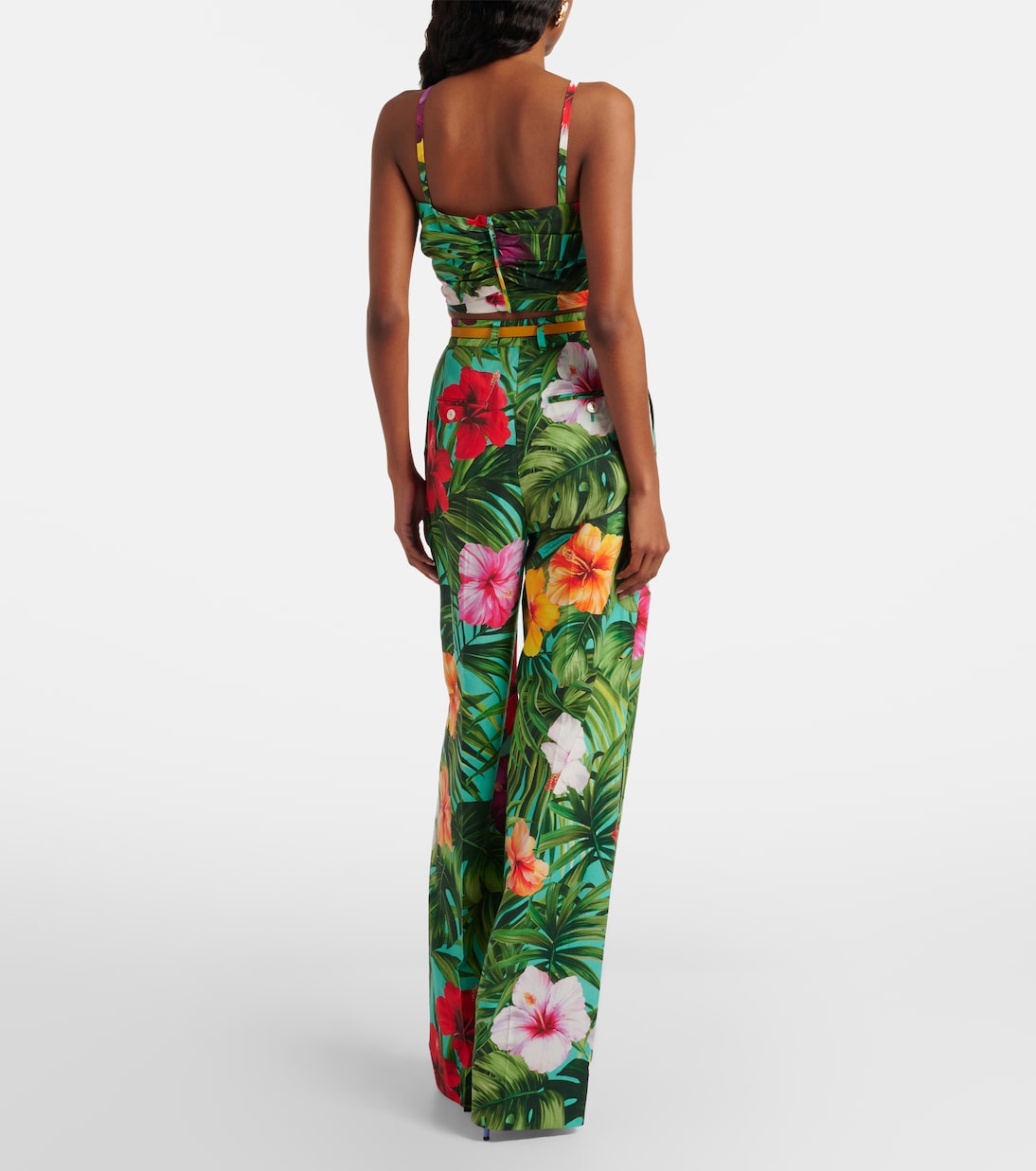Floral cotton wide-leg pants | Dolce&Gabbana