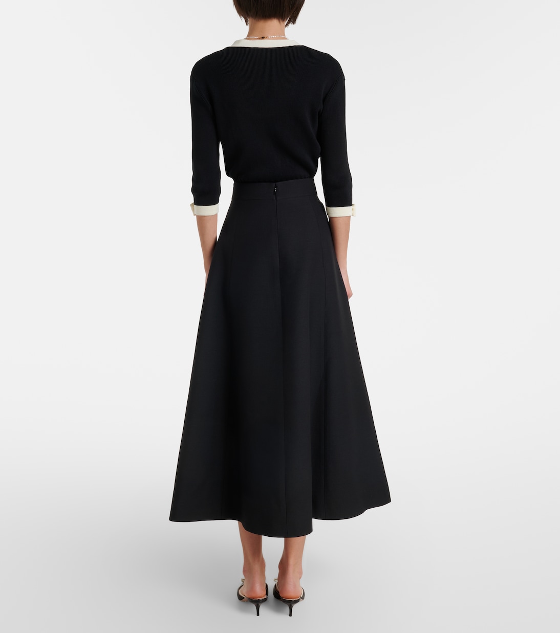 Midirock VGold aus Crêpe Couture | Valentino