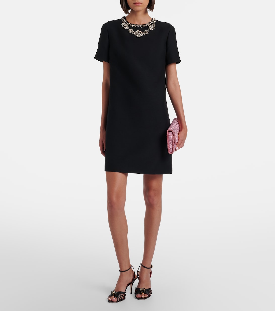Crepe Couture embellished wool and silk minidress | Valentino