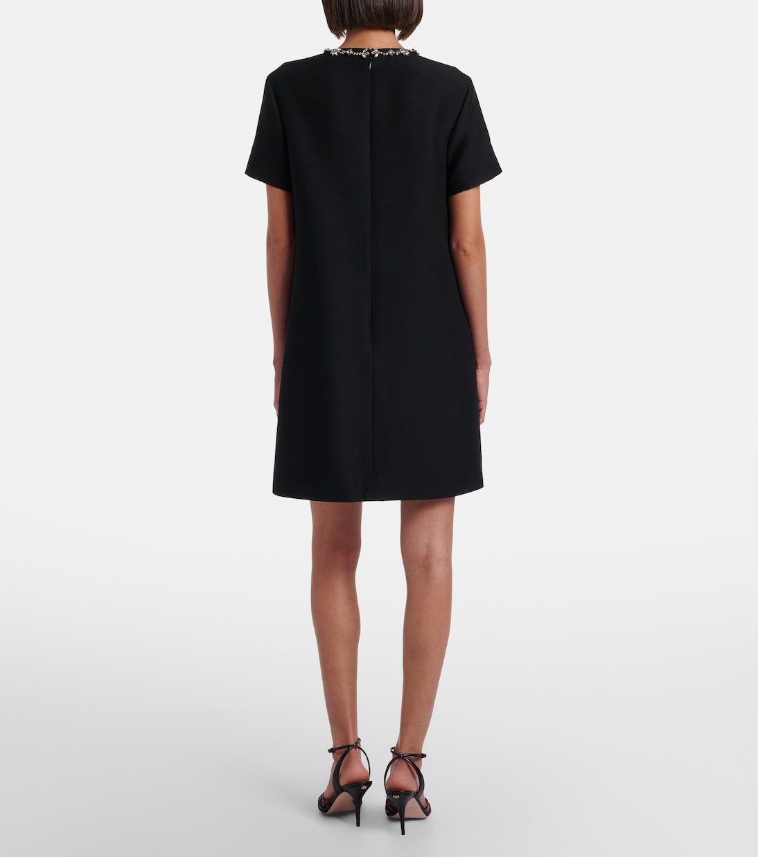 Crepe Couture embellished wool and silk minidress | Valentino