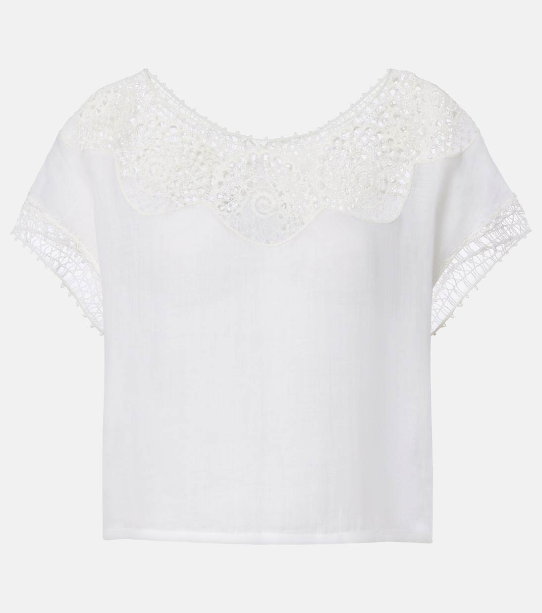 Caila crochet-trimmed ramie top | Nili Lotan