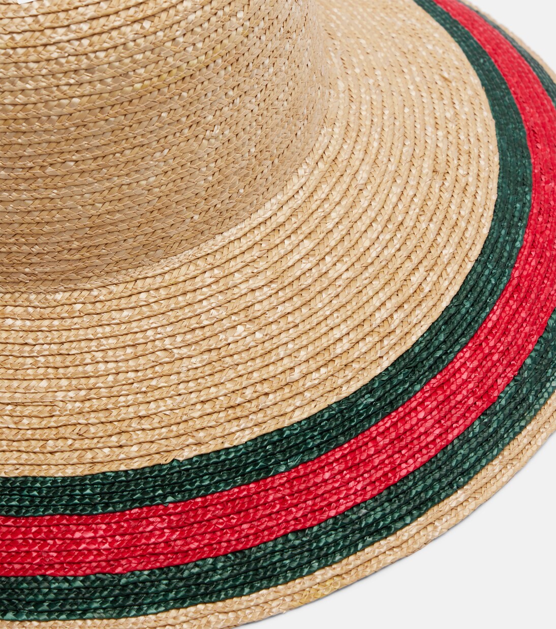 Web Stripe woven sun hat | Gucci