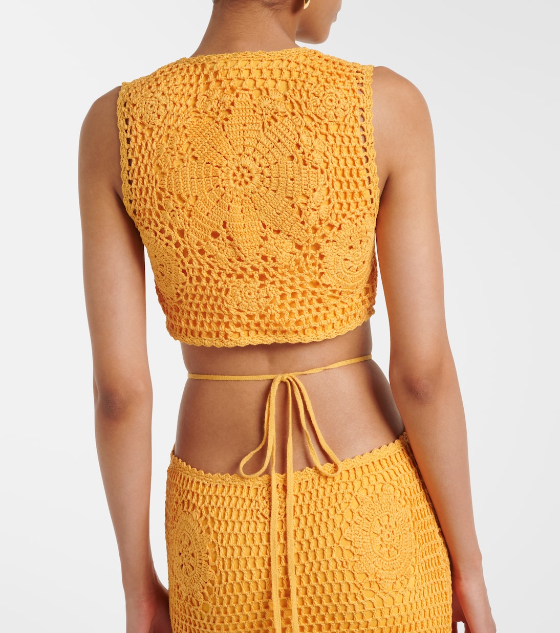 Lyla crochet floral cotton maxi dress | Simkhai