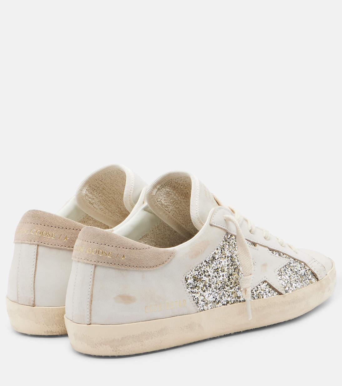 Sneakers Super Star in pelle con glitter | Golden Goose
