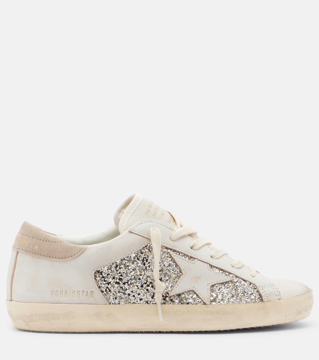 Sneakers Super Star in pelle con glitter | Golden Goose