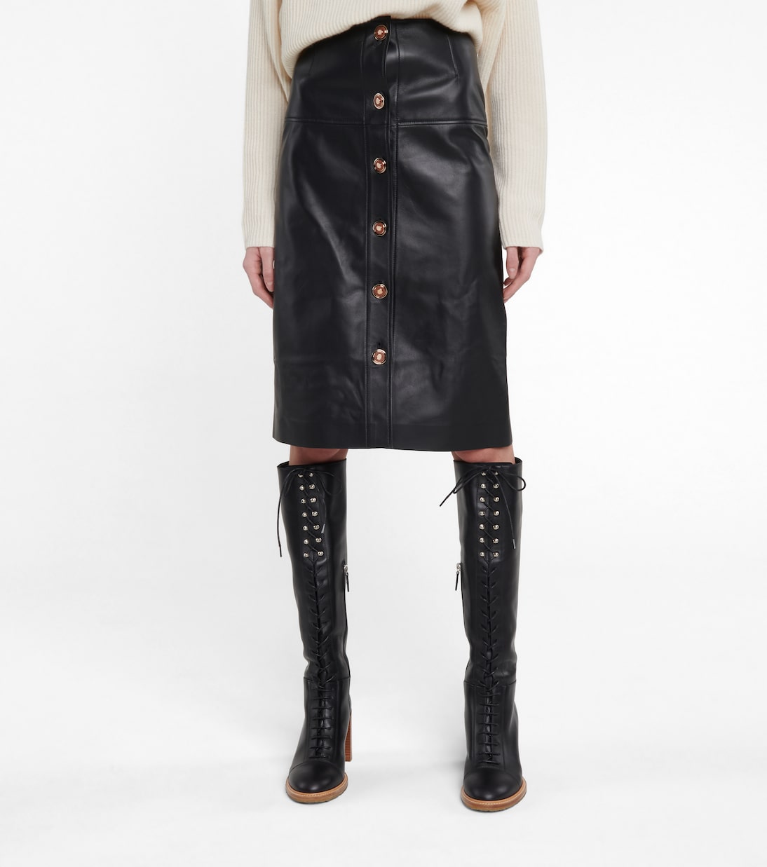 Midirock Anna aus Leder | Gabriela Hearst