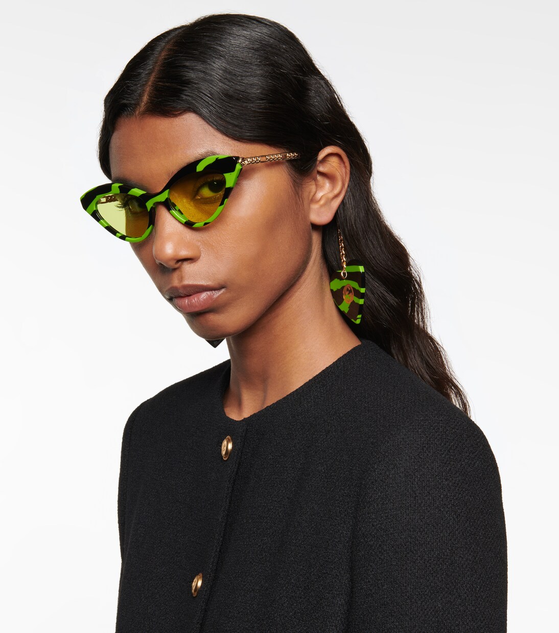 Occhiali da sole cat-eye con ciondoli | Gucci