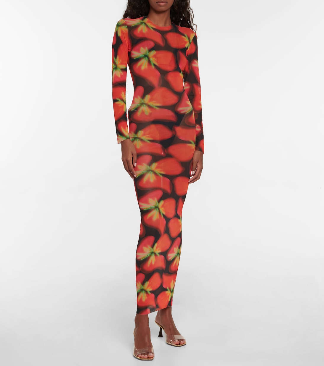 Bedrucktes Kleid High Tide aus Mesh | Louisa Ballou