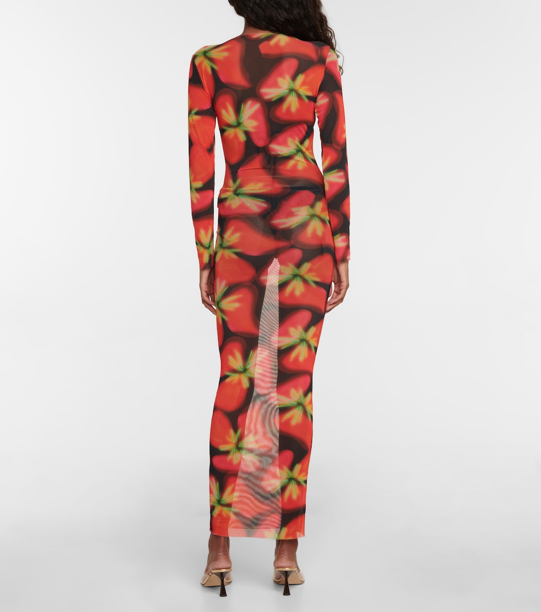 Bedrucktes Kleid High Tide aus Mesh | Louisa Ballou