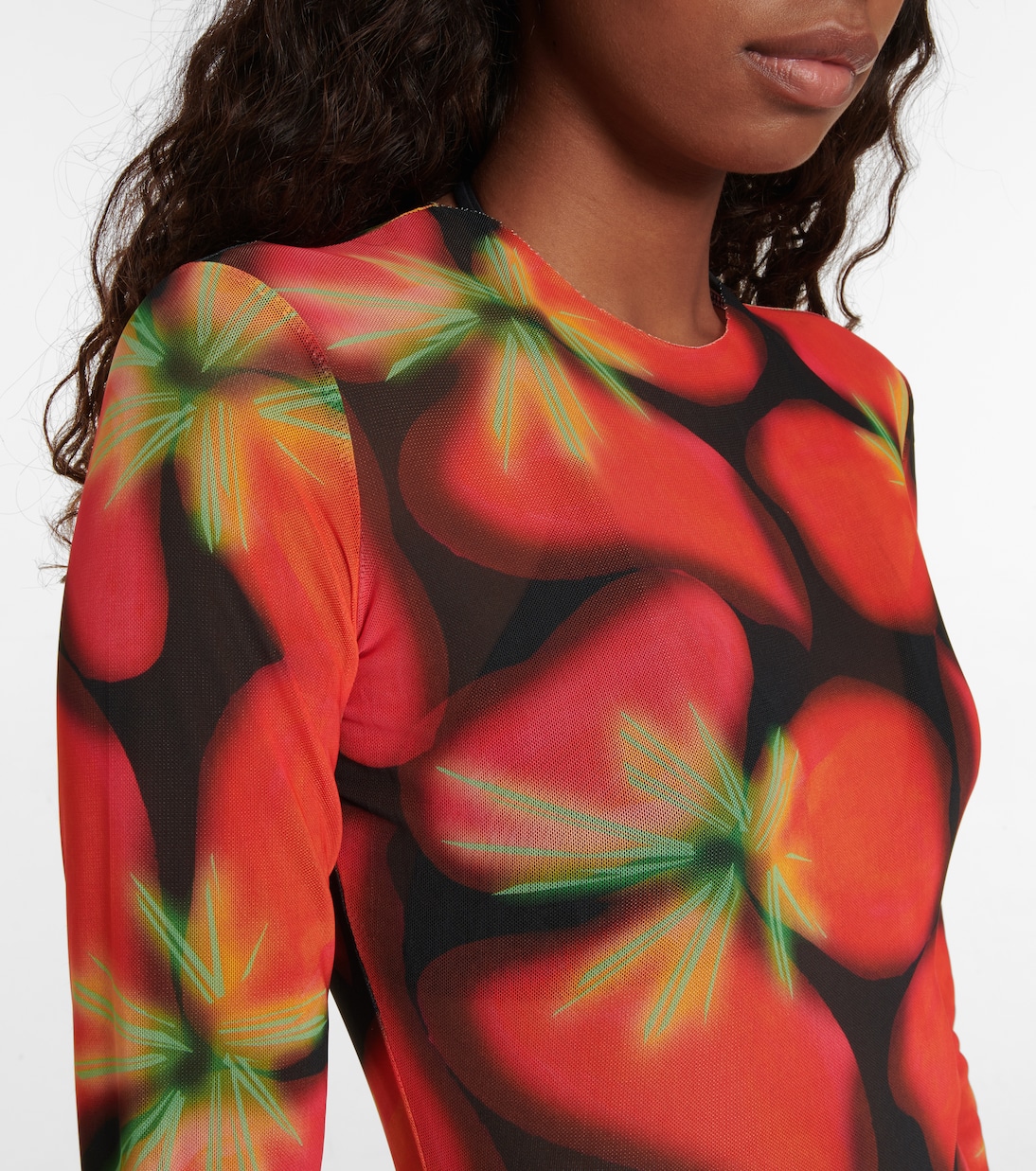 Bedrucktes Kleid High Tide aus Mesh | Louisa Ballou