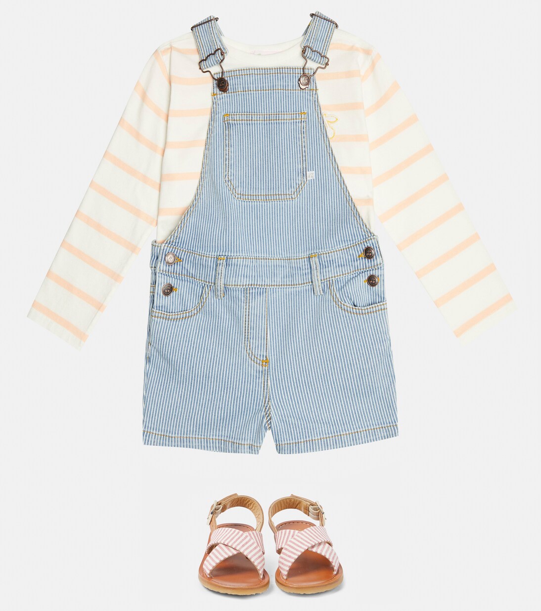 Breton-striped cotton top | Bonpoint