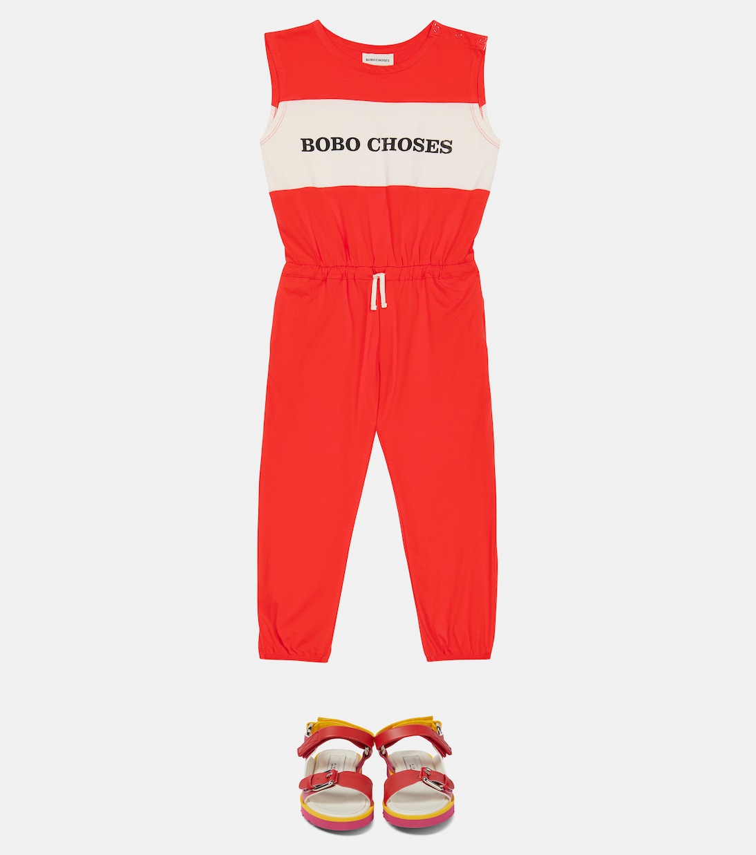 Logo cotton jersey jumpsuit | Bobo Choses