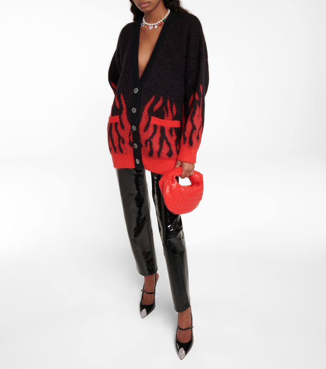 Cardigan aus einem Mohairgemisch | Alessandra Rich