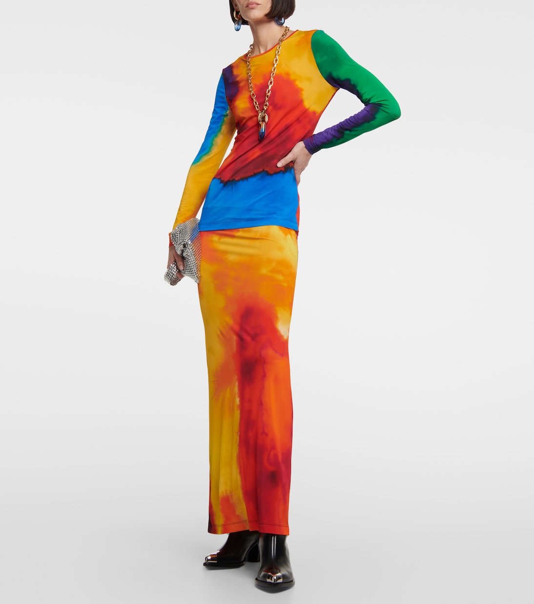 Bedrucktes Longsleeve aus Jersey | Rabanne