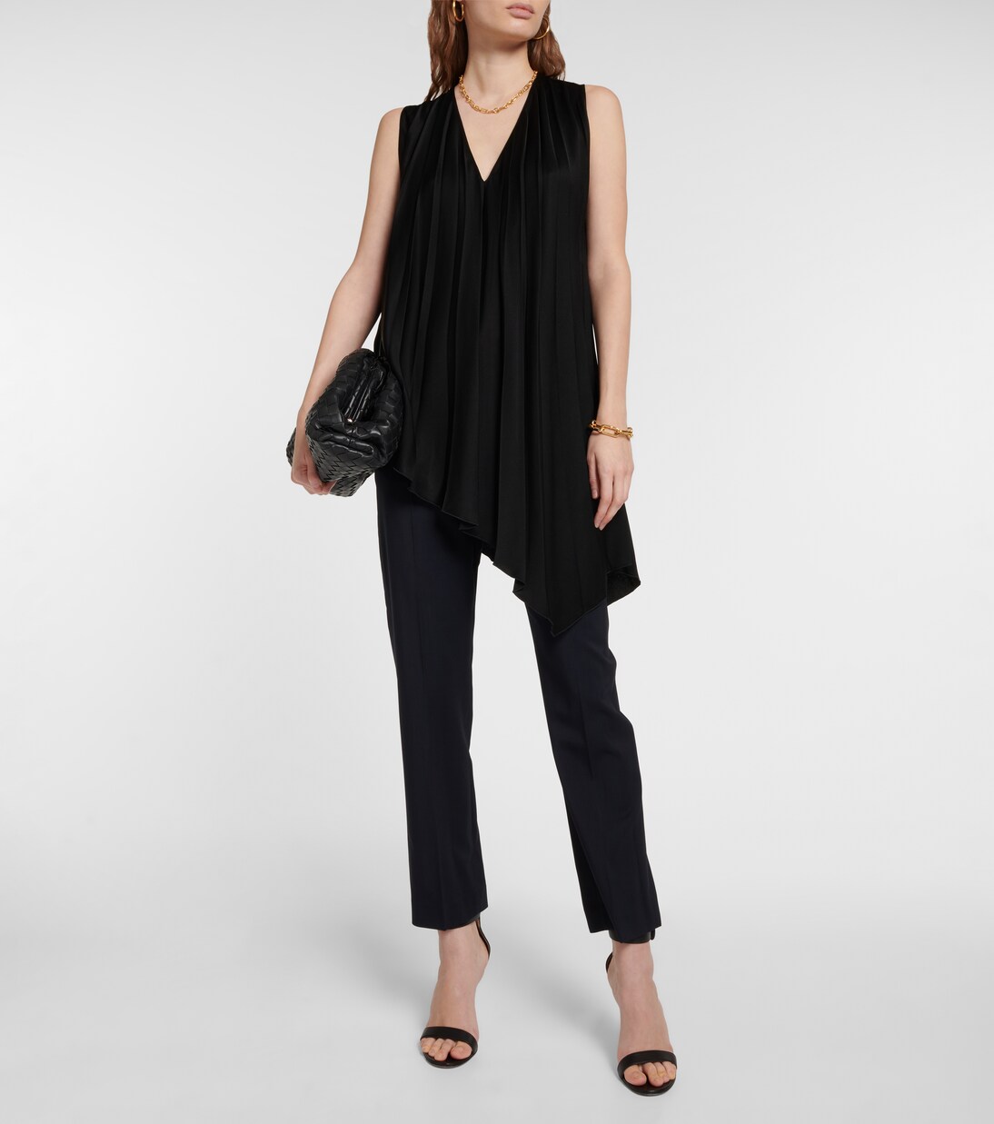 توب بليسيه غير متماثل من الساتان | Joseph