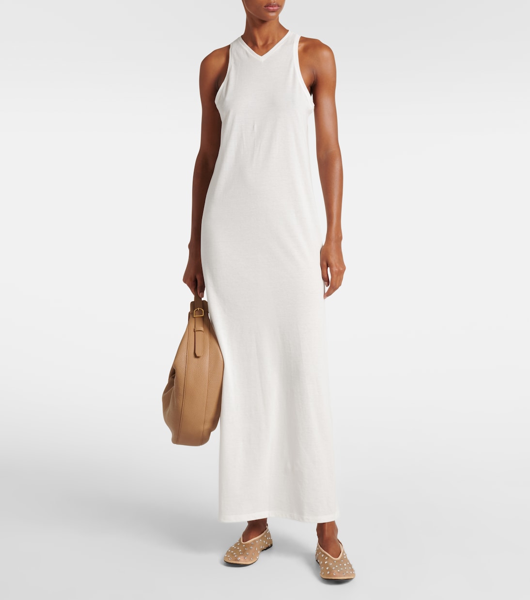 Marcy crystal-embellished ballet flats | Khaite