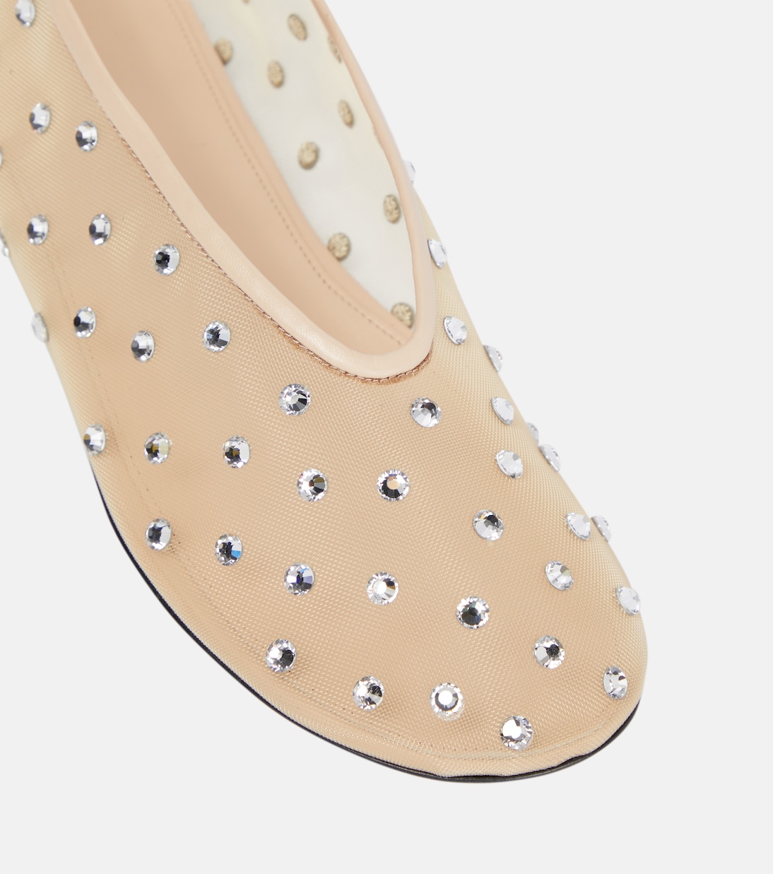 Marcy crystal-embellished ballet flats | Khaite