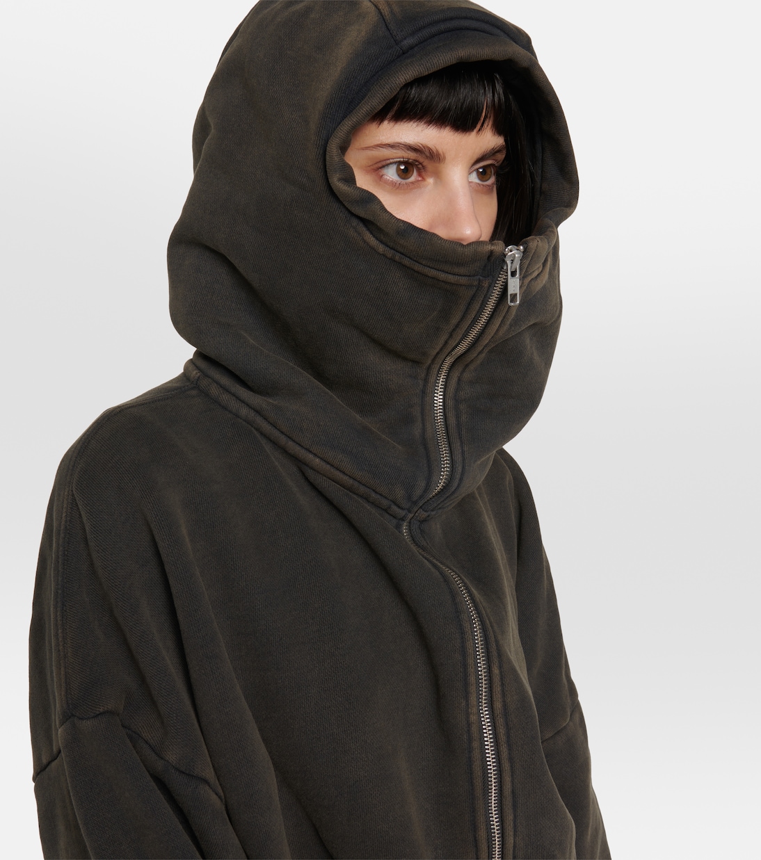 Felpa in cotone con zip e cappuccio | Entire Studios