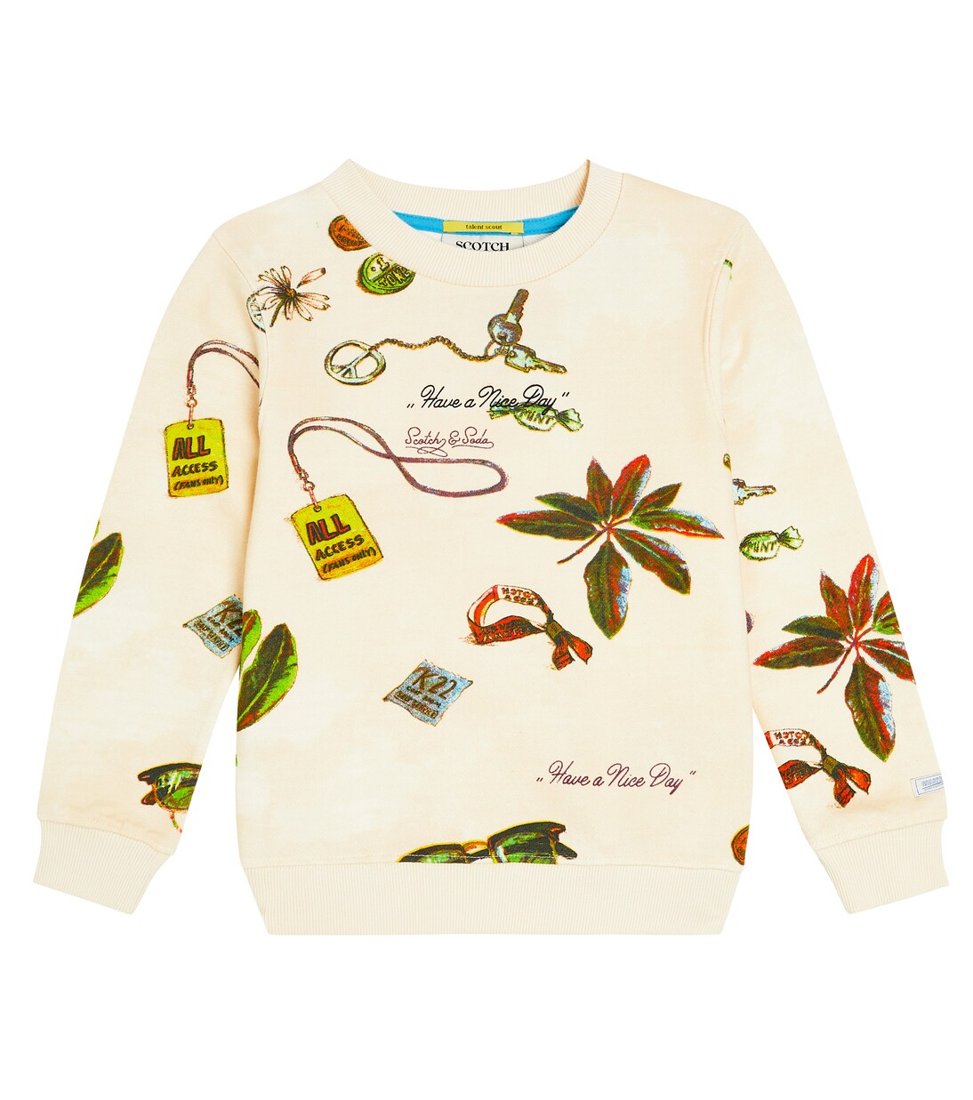 Printed cotton sweatshirt | Scotch & Soda Kids